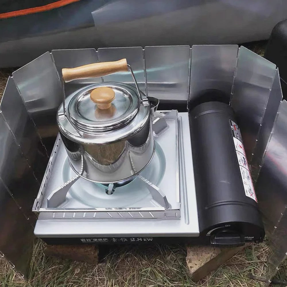 Opvouwbaar Windscherm voor Camping Gasfornuis - Lichtgewicht & Verstelbaar