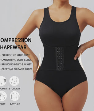 Body Shaper Bodysuit met Rits & Band voor Buikcontrole - Taille Trainer