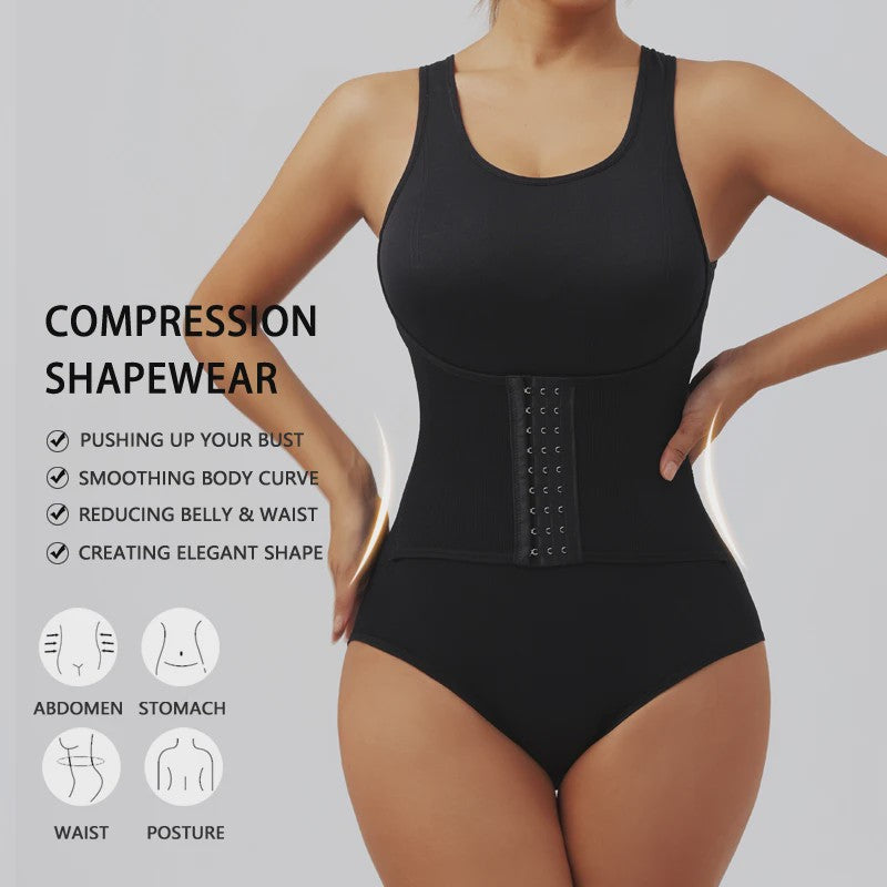 Body Shaper Bodysuit met Rits & Band voor Buikcontrole - Taille Trainer