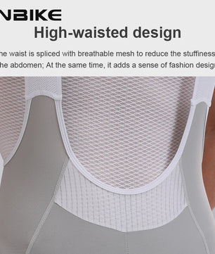 INBIKE Heren Fietsbroek met Bretels - Hoge Taille, Ademend & Met Zakken