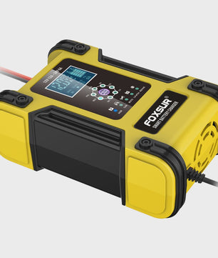 Foxsur Slimme Automatische Acculader 12V/24V met Digitaal Display en Reparatie Modus