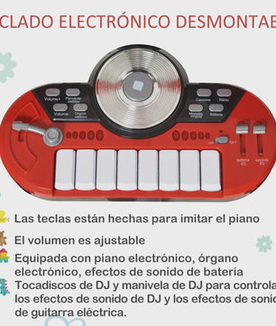 Homcom Children's Jazz Drum Set Electronic Keyboard Microphone +3 Years