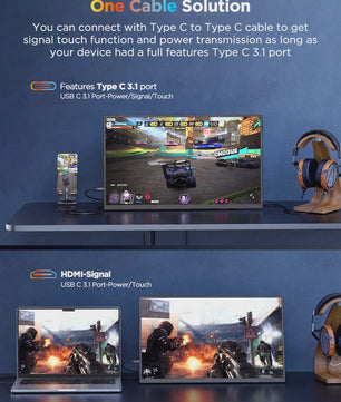 UPERFECT 15.7" 4K Draagbare Touchscreen Monitor - IPS, HDR, USB-C 3.1, HDMI - Ideaal voor Laptop, Console & Telefoon
