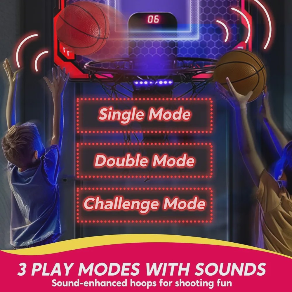 Mini Indoor Basketbalring met Verlichting - Leuk voor Kinderen & Cadeau