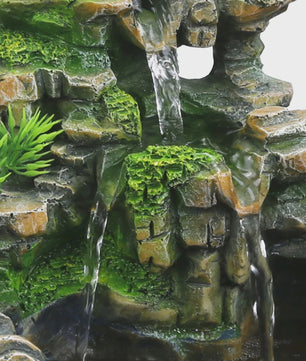 Desktop Waterval Fontein met LED Verlichting & Vernevelaar - Feng Shui Bureau Decoratie