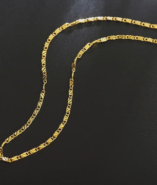 18K Gouden & 925 Zilveren Halsketting - 2MM Brede Zijschakel Ketting voor Dames & Heren
