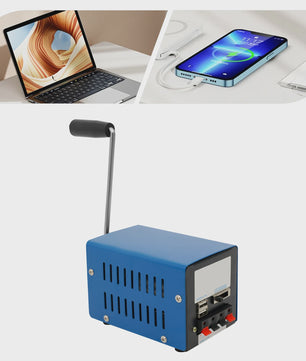 20W Hand Crank Noodstroom Generator - Draagbaar Opladen via USB voor Reizen & Camping