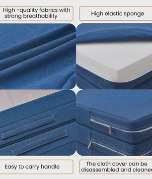 Opvouwbare Schuimmatras - Comfortabele Vloermat, Yogamat, Gastenbed & Zetel