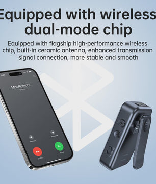 Clip-on Bluetooth 5.4 Audio Zender Ontvanger met AUX, TF Kaart & HIFI Muziek