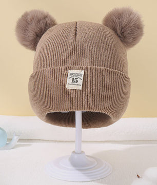 Warme Gebreide Babymuts met Pompon - Winter Beanie voor Jongens en Meisjes