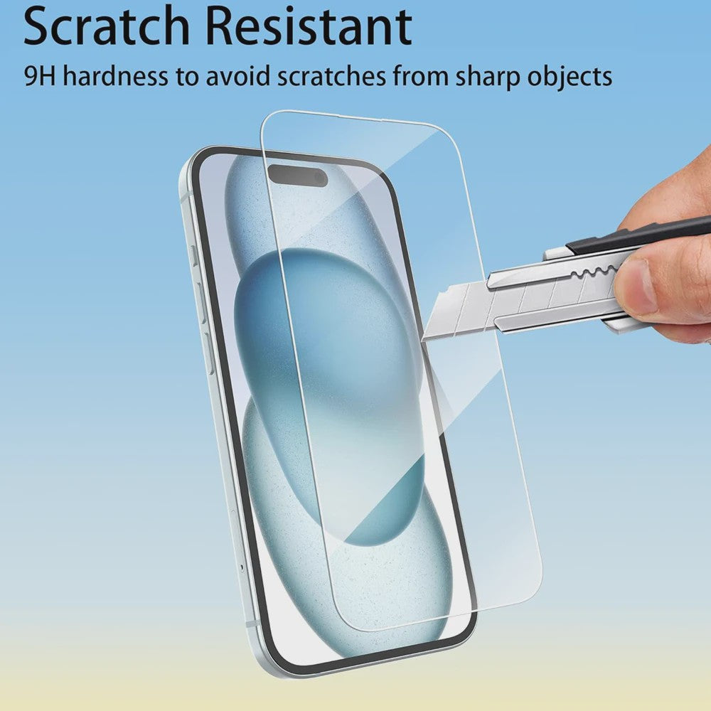 Gehard Glas Screenprotector voor iPhone 11 t/m 15 Pro Max - Krasbestendig & Schokdempend