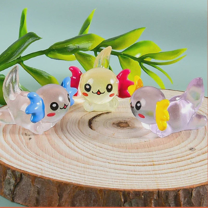 Set van 10-30 Mini Axolotl Beeldjes - Schattige Hars Figuurtjes voor Tuin, Aquarium & Decoratie