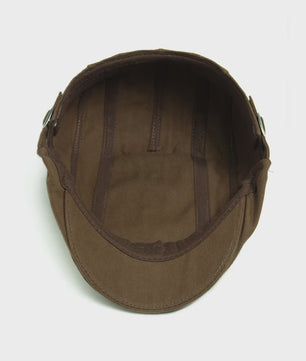 Klassieke Heren Baret - Stijlvolle Vintage Katoenen Pet met Vizier