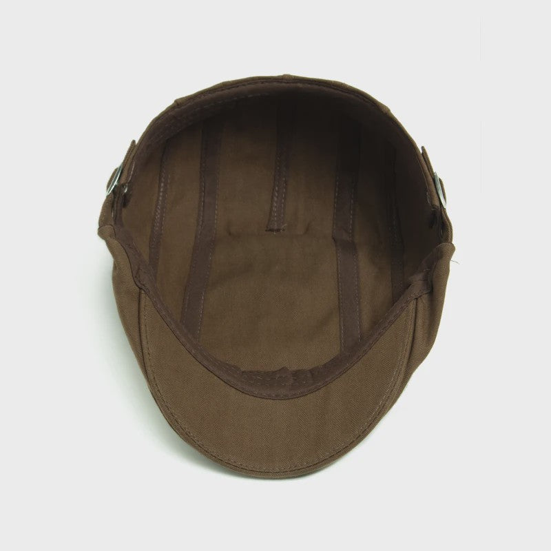 Klassieke Heren Baret - Stijlvolle Vintage Katoenen Pet met Vizier