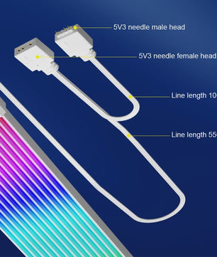 ARGB PC Kabel Verlenging - 5V 3-Pin Synchronisatie voor Moederbord & Videokaart