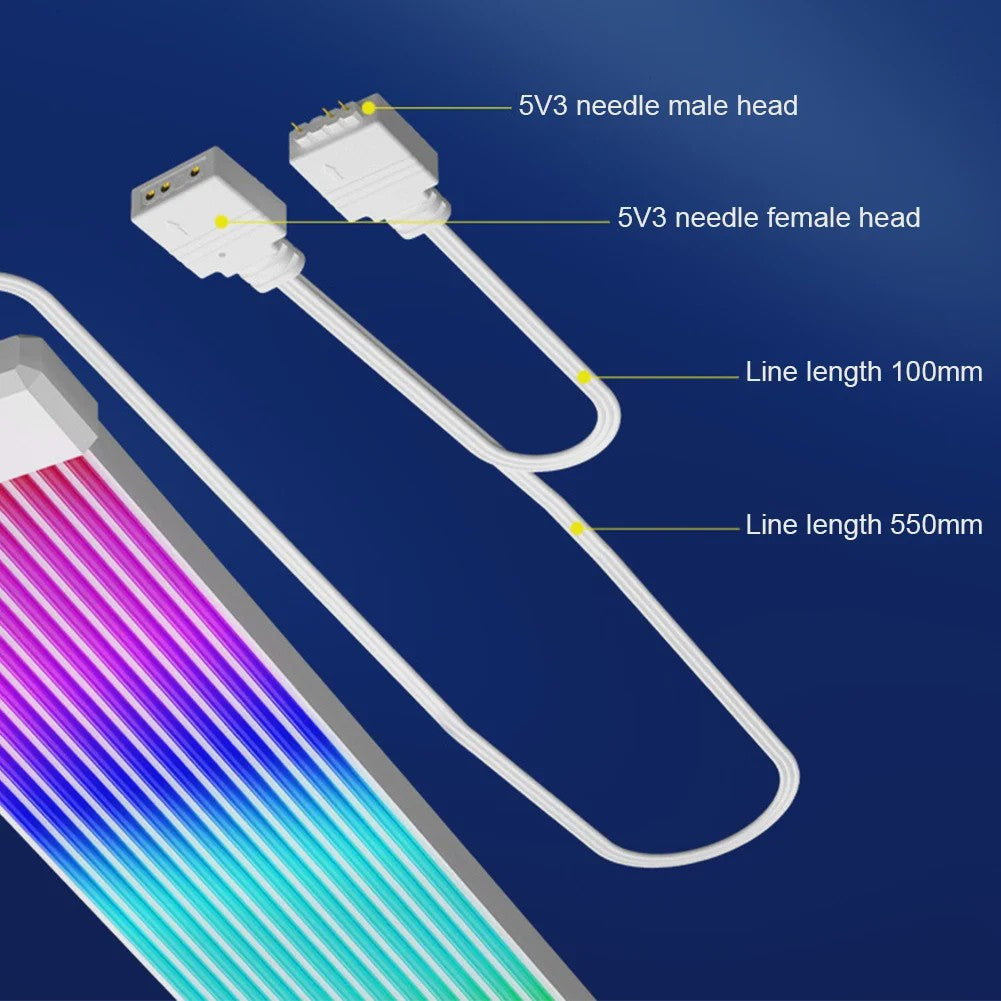 ARGB PC Kabel Verlenging - 5V 3-Pin Synchronisatie voor Moederbord & Videokaart