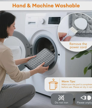 Elektrische Verwarmingsdeken 30x60cm - Verstelbare Warmte & Timer voor Rug, Nek, Schouder - Wasbaar & Comfortabel