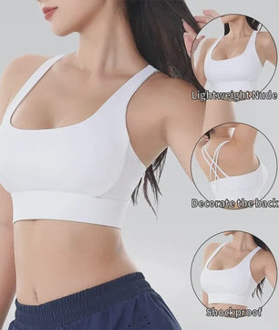 Dames Sport BH met Racerback - Ademend Nylon & Spandex voor Yoga en Fitness
