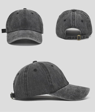 Vintage Washed Denim Baseball Cap - Unisex Snapback Hoed