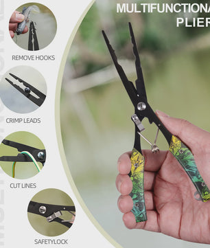 Multifunctionele Visset: RVS Pliers, Lijnknipper & Fish Grip - Zoutwaterbestendig