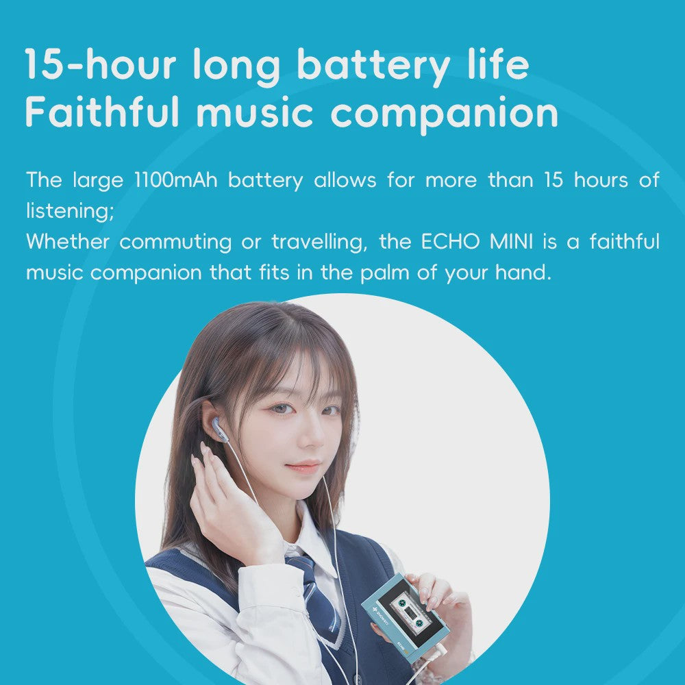 SnowSky FiiO Echo Mini HiFi Bluetooth MP3 Speler - 15 Uur Afspeeltijd, 3.5mm/4.4mm Uitgangen
