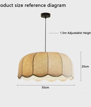 Scalloped Stof Hanglamp - Scandinavische Stijl - Woonkamer, Slaapkamer, Restaurant