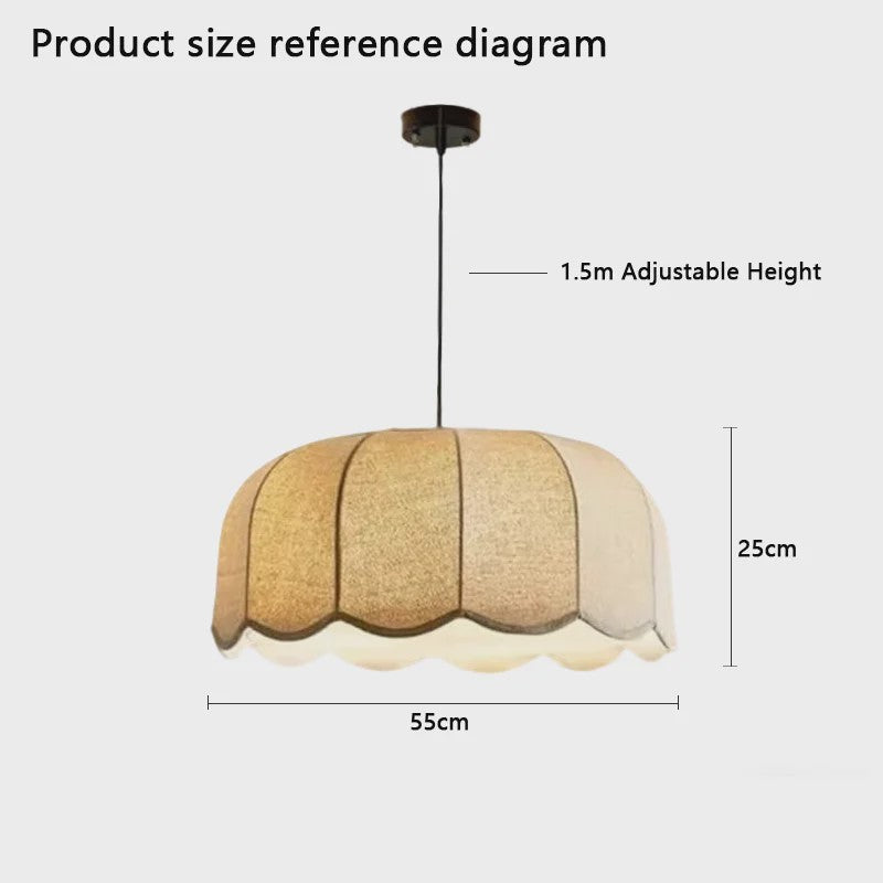 Scalloped Stof Hanglamp - Scandinavische Stijl - Woonkamer, Slaapkamer, Restaurant