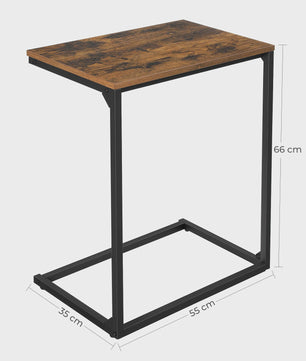 VASAGLE Bijzettafel voor Bank en Bed - Compacte Salontafel met Industrieel Design