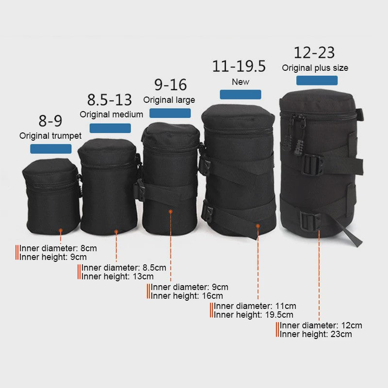 Draagbare Cameratas voor Lenzen - Beschermende Pouch voor DSLR/Mirrorless Camera Accessoires