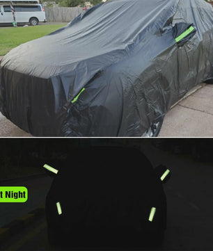 Universele Autohoes voor SUV en Sedan - Waterdicht, UV- en Krasbestendig met Reflecterende Strepen