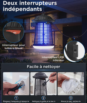 Elektrische Insectenlamp 4200V met LED - Muggenverjager voor Binnen & Buiten