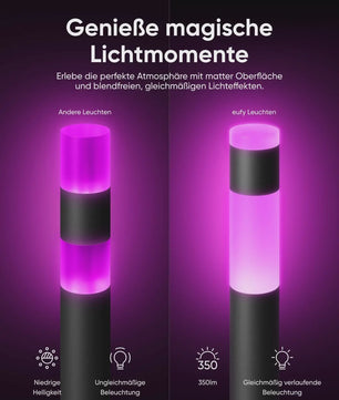 eufy Outdoor Pathway Lights E10: Slimme LED Tuinverlichting (4-Pack, RGBWW, 350lm, IP65)