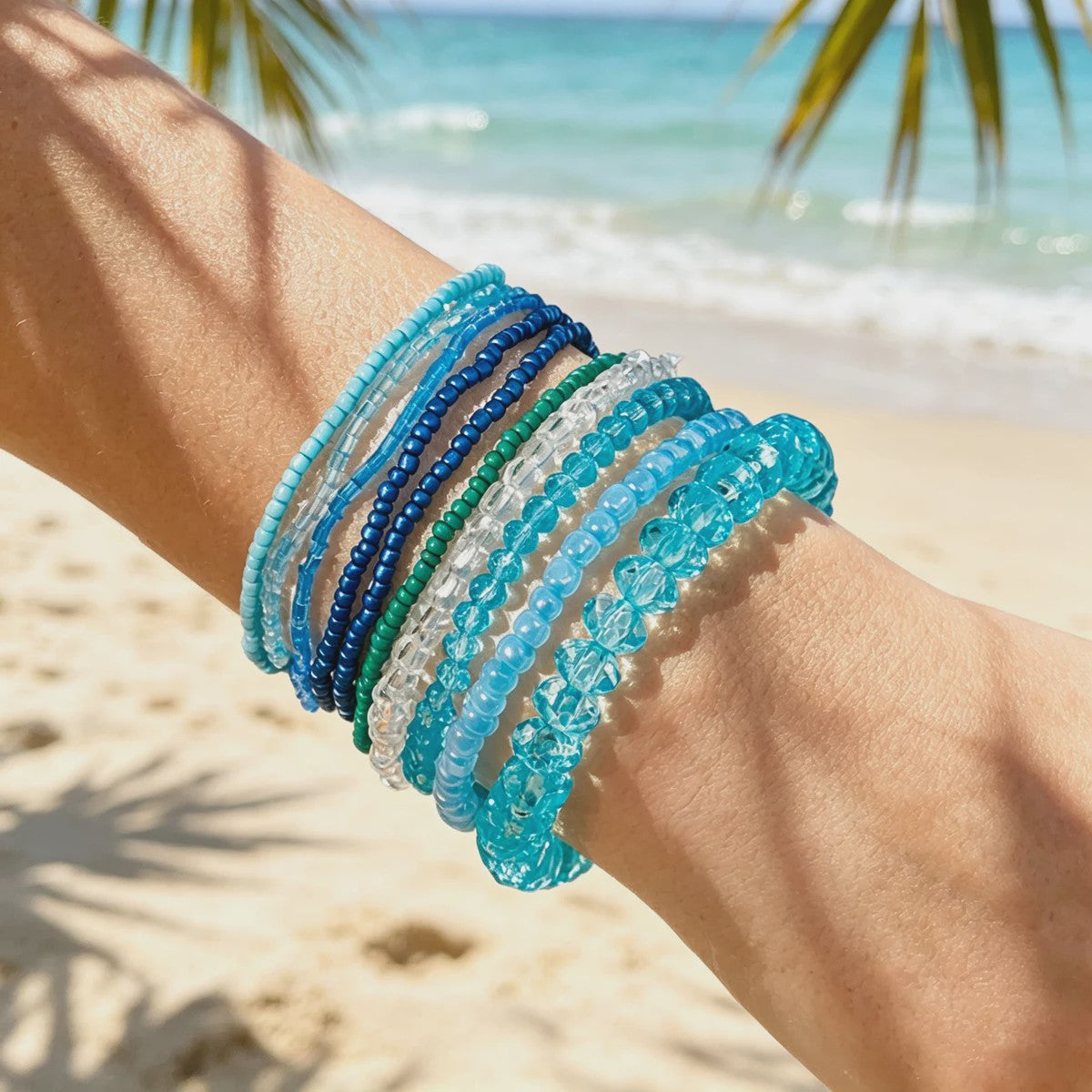 Set van 10 Bohemia Kralen Armbanden - Zomerse Stijl & Strand Vakantie Sieraden