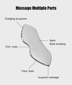 Gua Sha Schraper Roestvrij Staal - Gezichts- en Lichaamsmassage