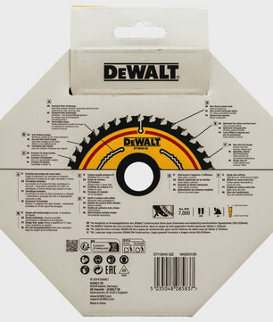 DEWALT Cirkelzaagblad DT10640 - 165mm 40T - Duurzaam & Multifunctioneel