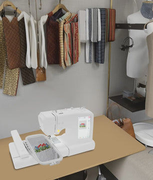 Automatische Borduur- en Naaimachine met 7" Kleurenscherm - 96 Borduurpatronen & 162 Naaiprogramma's