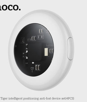 HOCO 4-Pack Anti-Verlies Tracker: GPS Locator voor Apple AirTag - Ideaal voor Sleutels, Portemonnee, Auto & Huisdieren