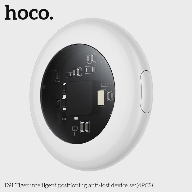 HOCO 4-Pack Anti-Verlies Tracker: GPS Locator voor Apple AirTag - Ideaal voor Sleutels, Portemonnee, Auto & Huisdieren
