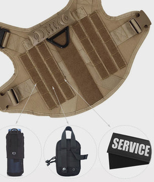 Tactisch Hondentuig voor Training & Werk - Militair Stijl Vest voor Grote Honden