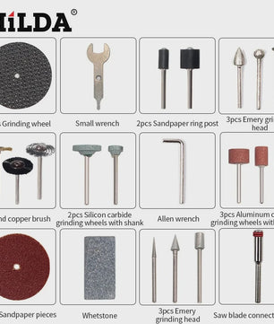 HILDA 91-delige Rotary Tool Accessoireset voor Dremel en Vergelijkbare Gereedschappen