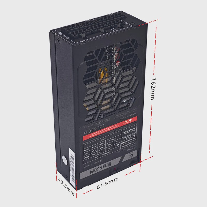 METALFISH Flex 500W/600W 80 PLUS Gold Modulaire Voeding voor Mini-ITX PC, NAS, GPU Dock