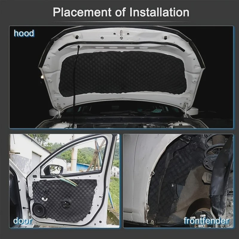 Zelfklevend Geluidsisolatie Schuim - Hoge Dichtheid Zwart (Auto & Huis)