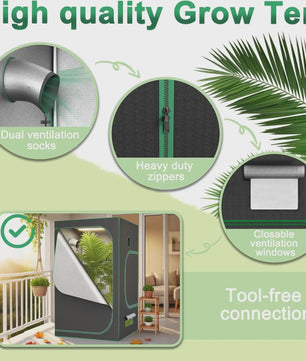 Professionele Kweek Telt - Indoor Growroom met Observatievenster & Reflecterende Mylar