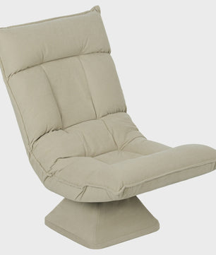 Verstelbare Draaistoel met 5 standen en zacht velours - Beige