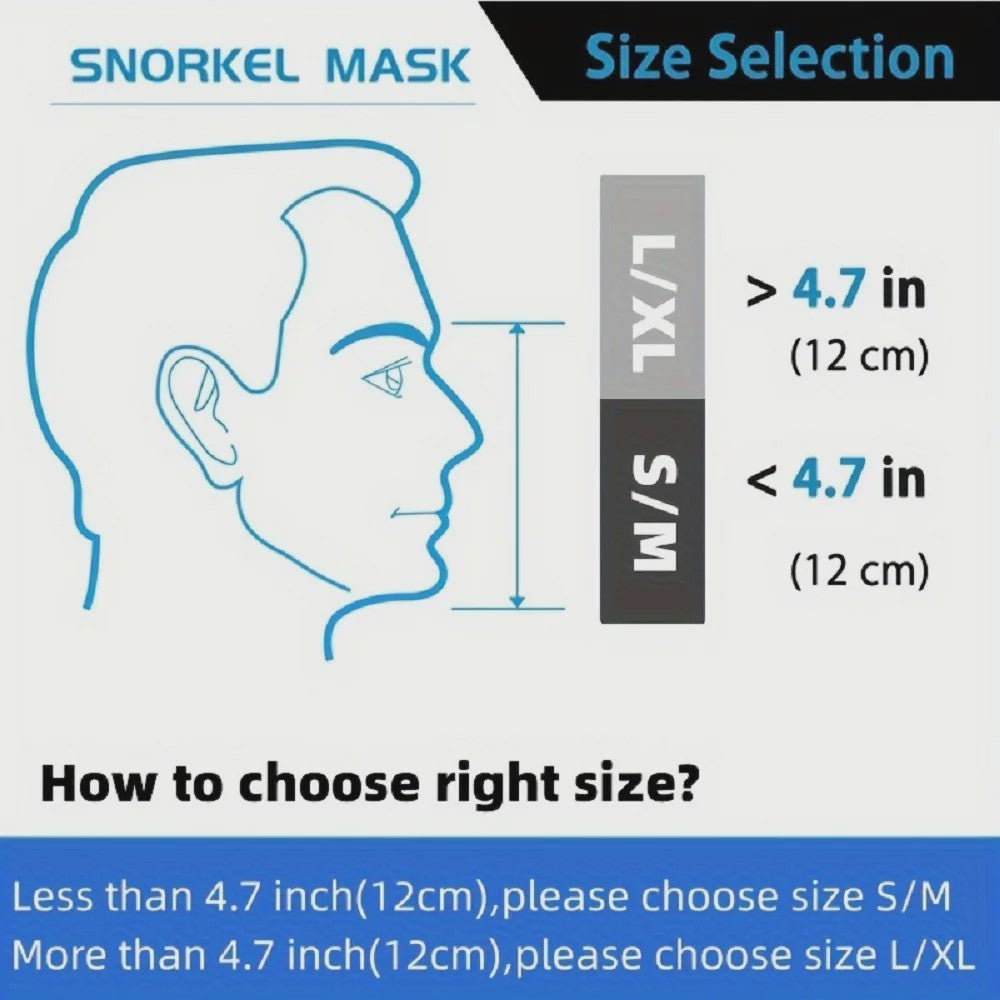 Full Face Snorkelmasker met Afneembare Camera Mount - Anti-condens & Anti-lek