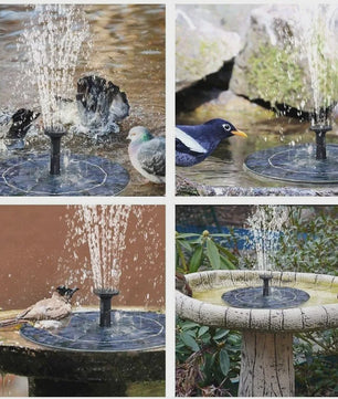 Zonne-energie drijvende fonteinpomp - 13/16/18cm - Ideaal voor vogelbad, vijver & tuin