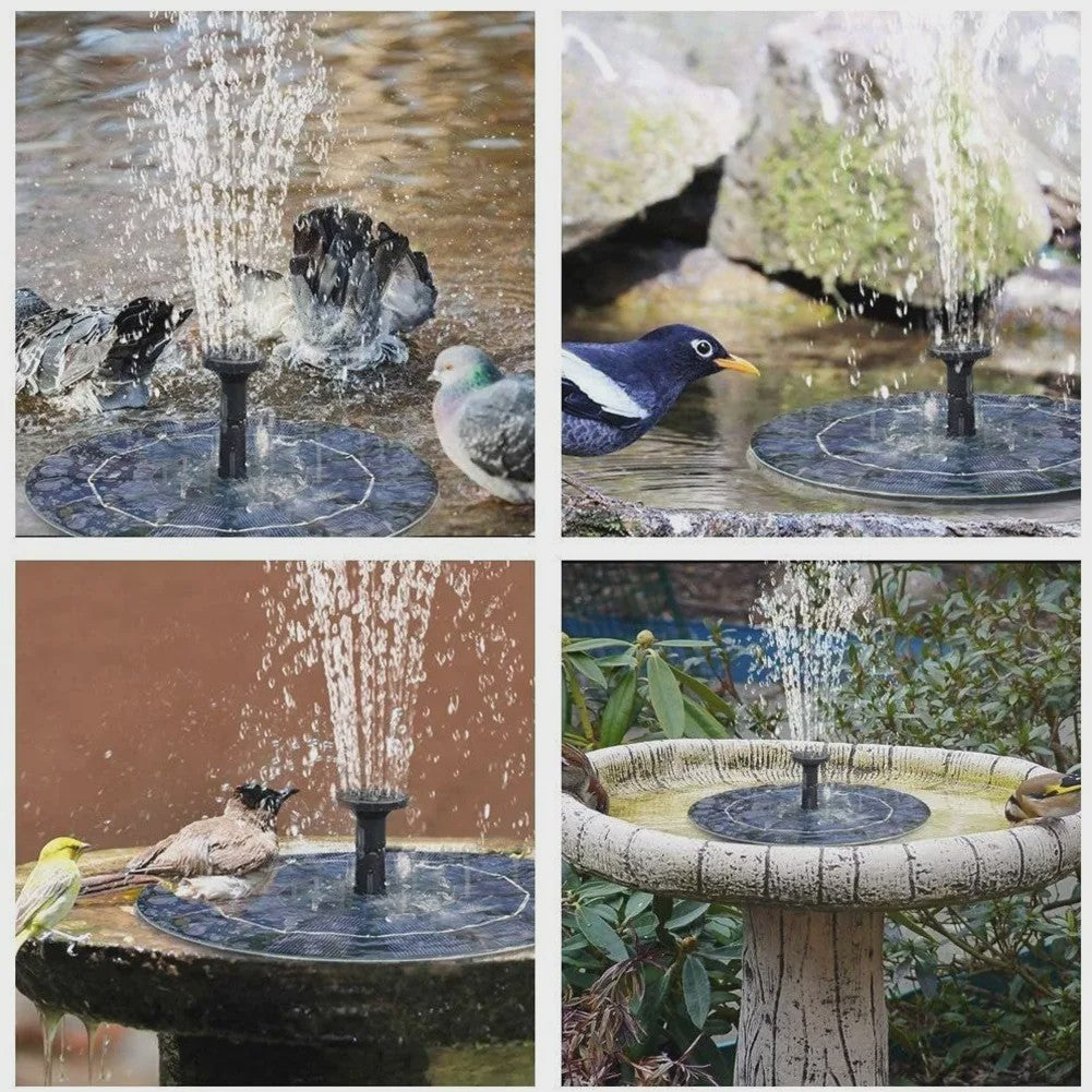 Zonne-energie drijvende fonteinpomp - 13/16/18cm - Ideaal voor vogelbad, vijver & tuin