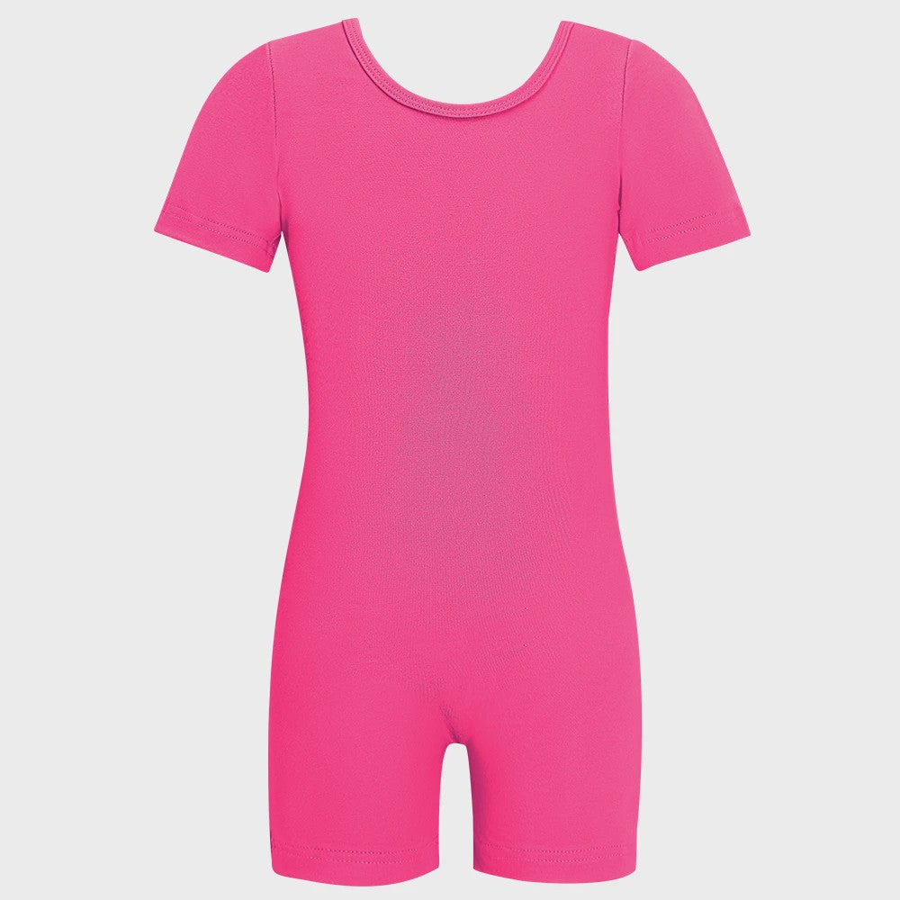 Elastisch Turnpakje Meisjes Short Unitard - Perfect voor Gym, Dans & Ballet