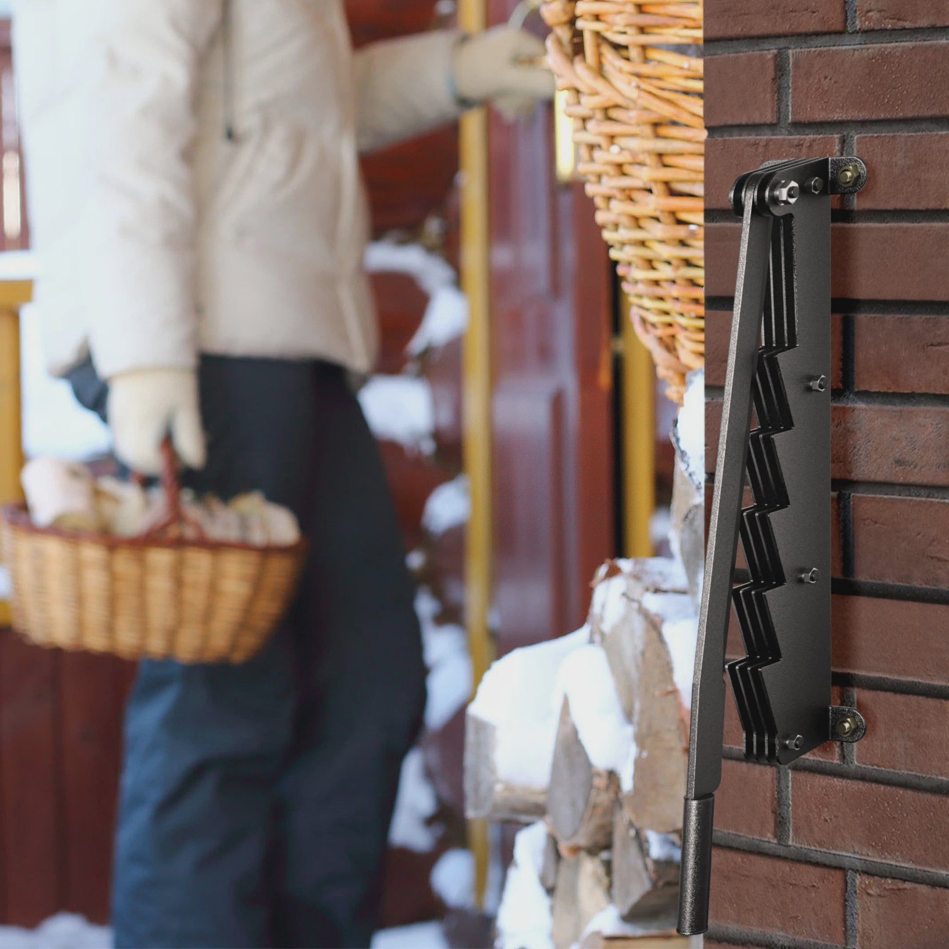 Handmatige Houtklover met Wandmontage & Opbergtas - Stevig Staal
