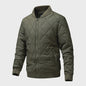 Heren Retro Quilted Winterjas - Lichtgewicht Katoen Gevoerd Casual Jack met Opstaande Kraag